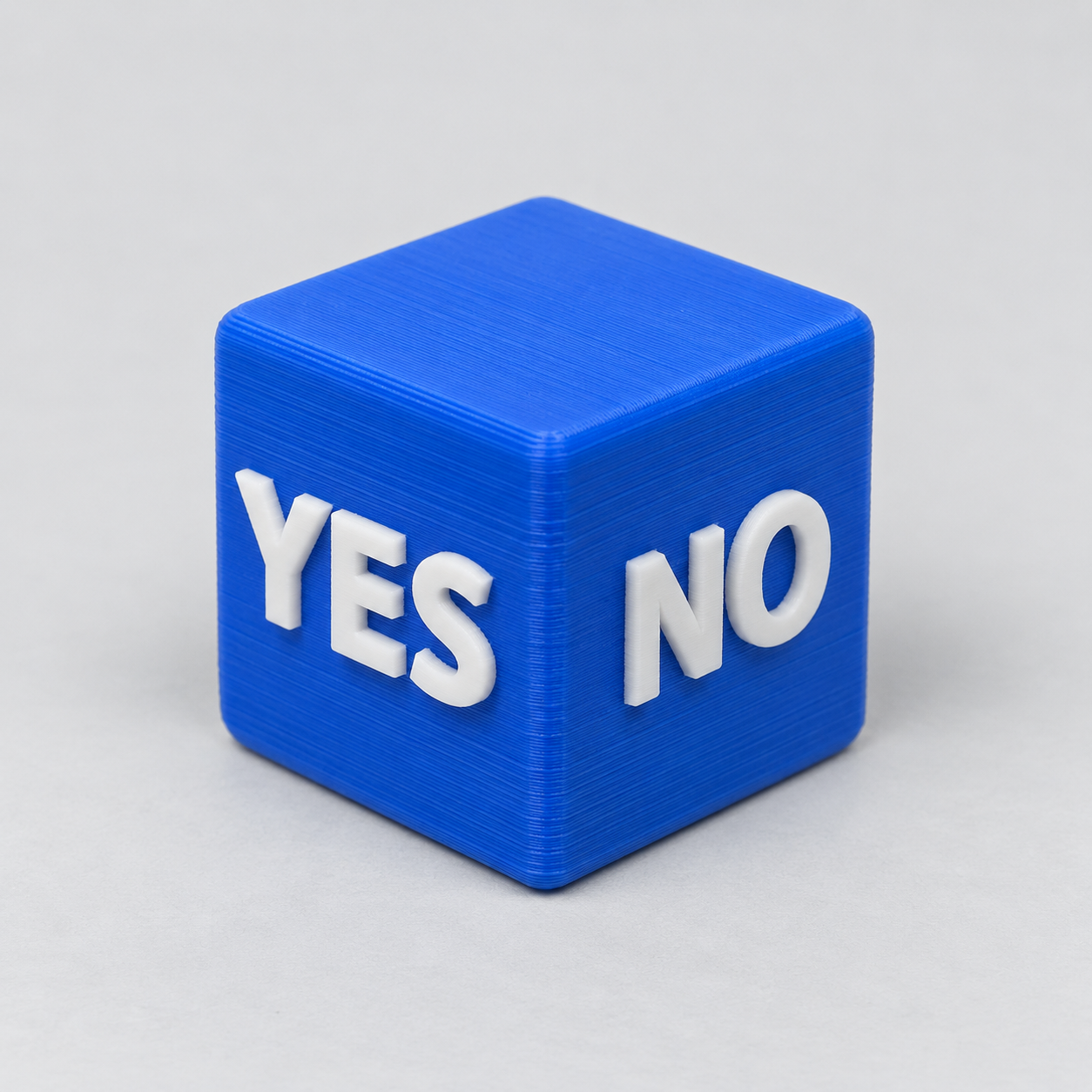 Illustrative concept for yes / no decision die