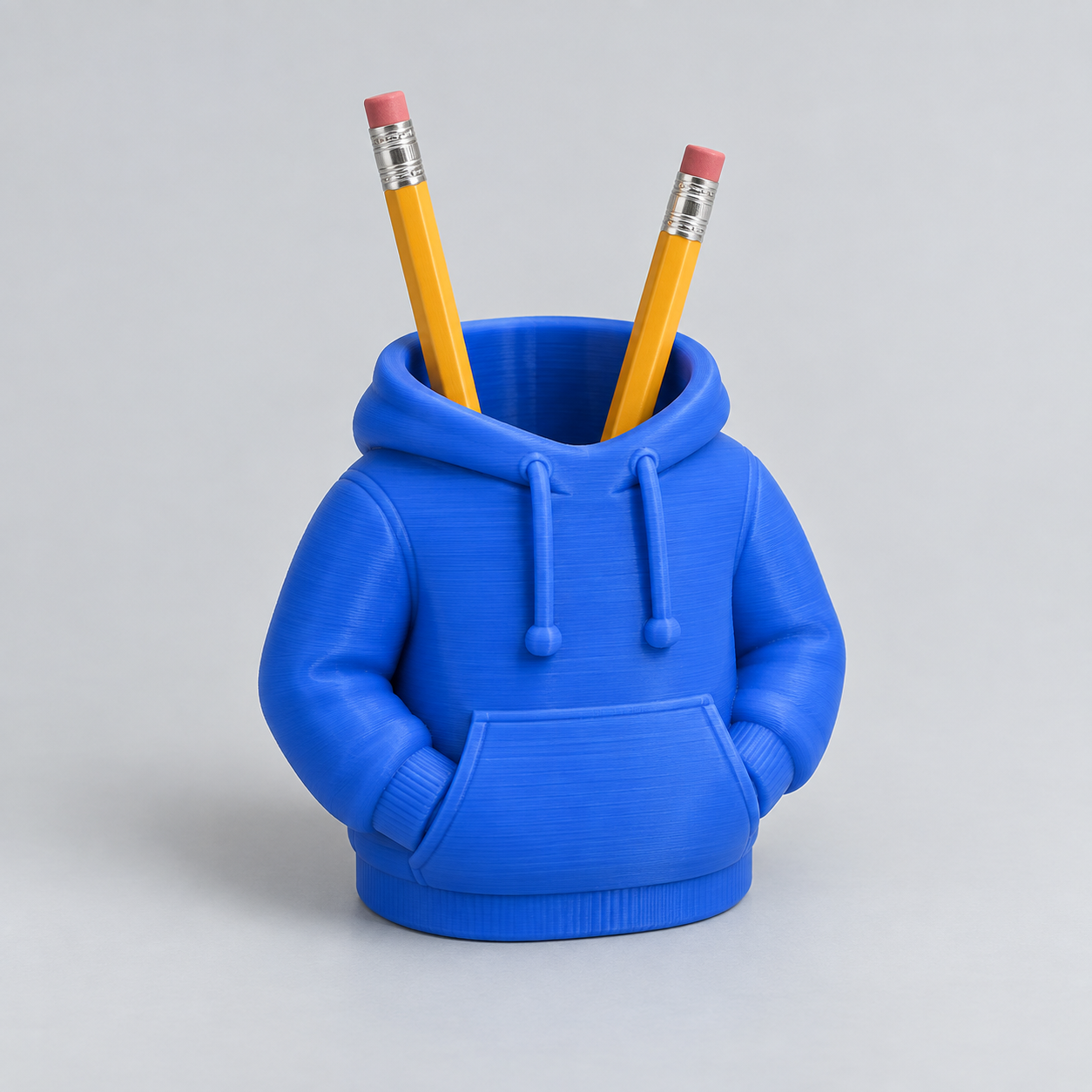 Illustrative concept for hoodie pencil holder