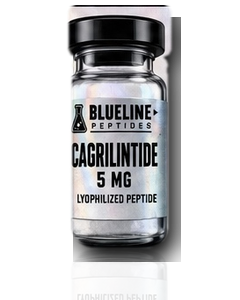 BlueLine Peptides CAGRILINTIDE vial with provided label