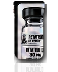 BlueLine Peptides RETATRUTIDE vial with provided label