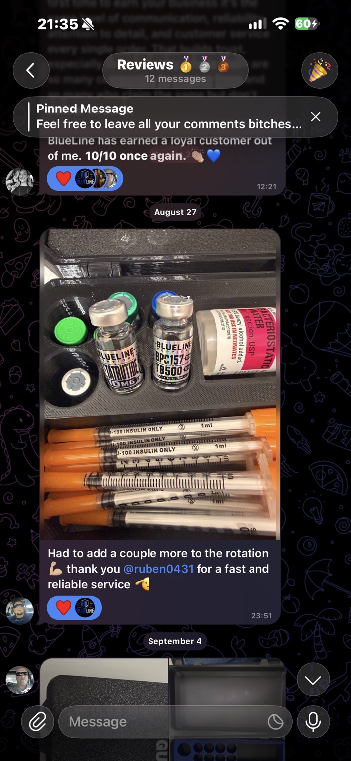 Customer photo of vials, bacteriostatic water and syringes in a storage case.